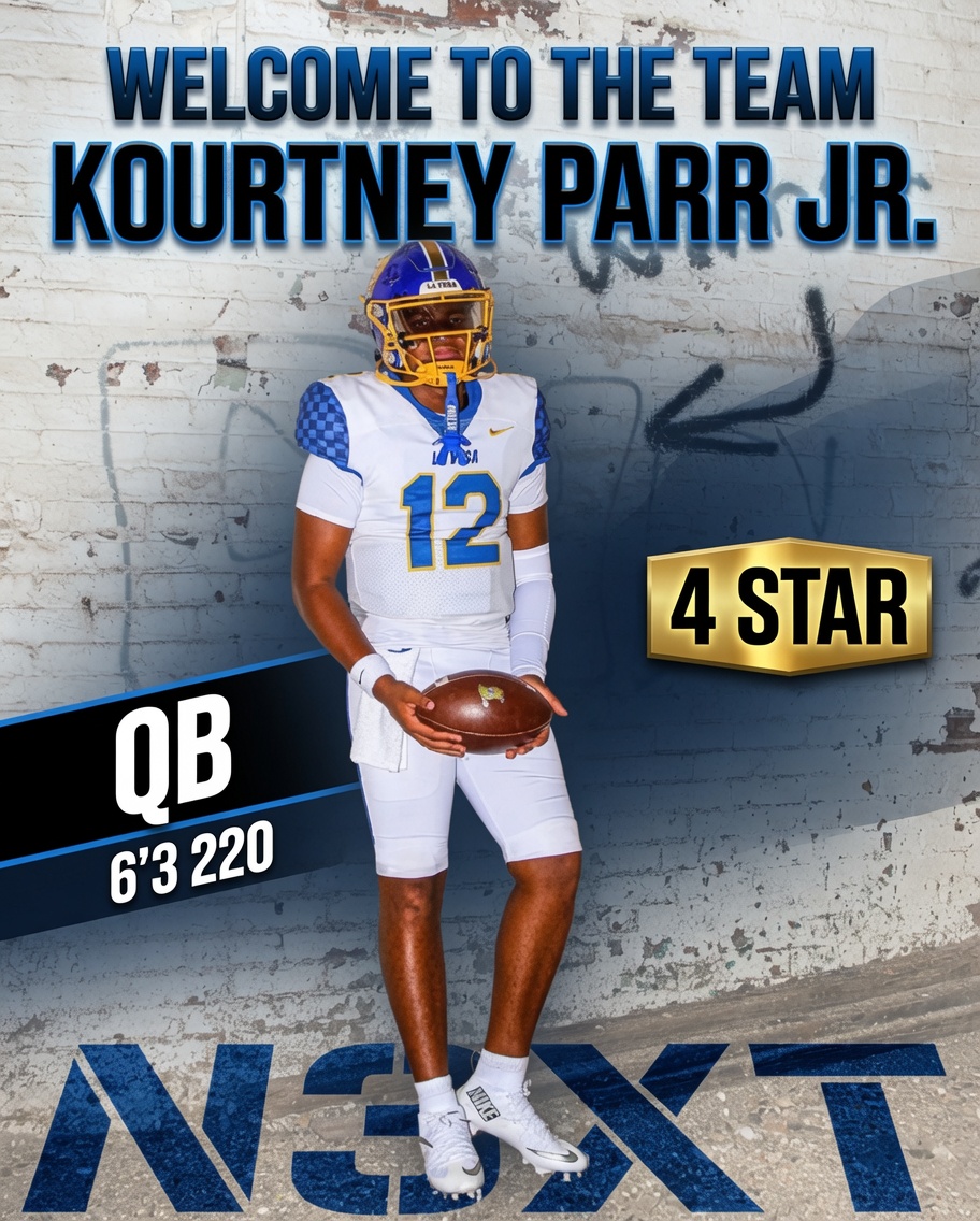 N3XTrecruiting's tweet photo. 🚨 Welcome to the team, Kourtney Parr Jr! @Kjparr12 

4-Star QB Kourtney Parr Jr (6’3 220) is officially joining the squad 🔥

We’re hyped to add this big, strong-armed quarterback with elite size, arm talent, and leadership. Ready to see you command the offense, deliver powerful throws downfield, and lead the squad like a true general!