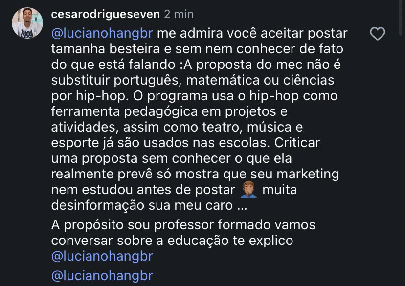 cesarodriguesud's tweet photo. @LucianoHangBr Sou de direita … https://t.co/BC0ebEmWxi