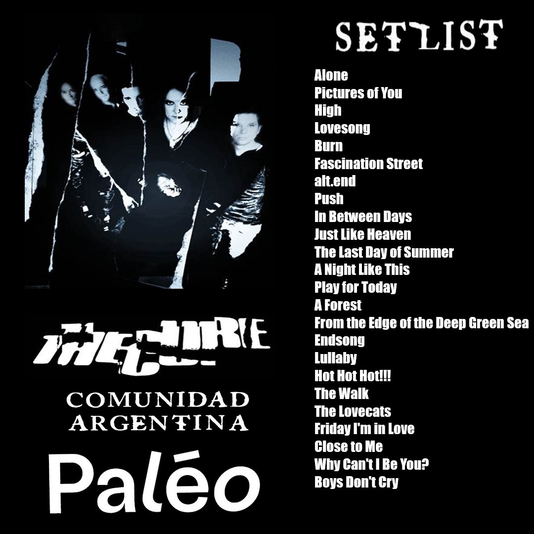 CureenArgentina's tweet photo. 22.07.2026 Nyon - Plaine de l'Asse (Switzerland)
"Paleo Festival"

#thecure #robertsmith #rock #music #spotify #80s #pop #90s #summer2026 #Switzerland #paleofestival #paleo2026 https://t.co/B4gAJlod6t