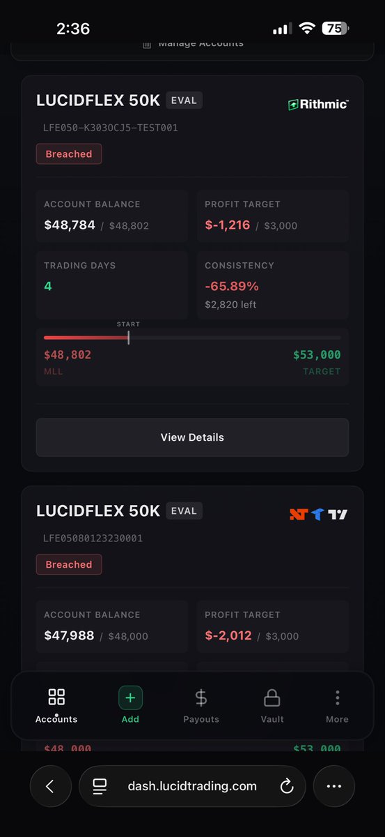 Dod1472200's tweet photo. I’m stuck in eval jail it’s hard for me bec i took 2 payouts and i thought life will be better 😭😭
F*ck #NQ https://t.co/kQfVJmOxx6