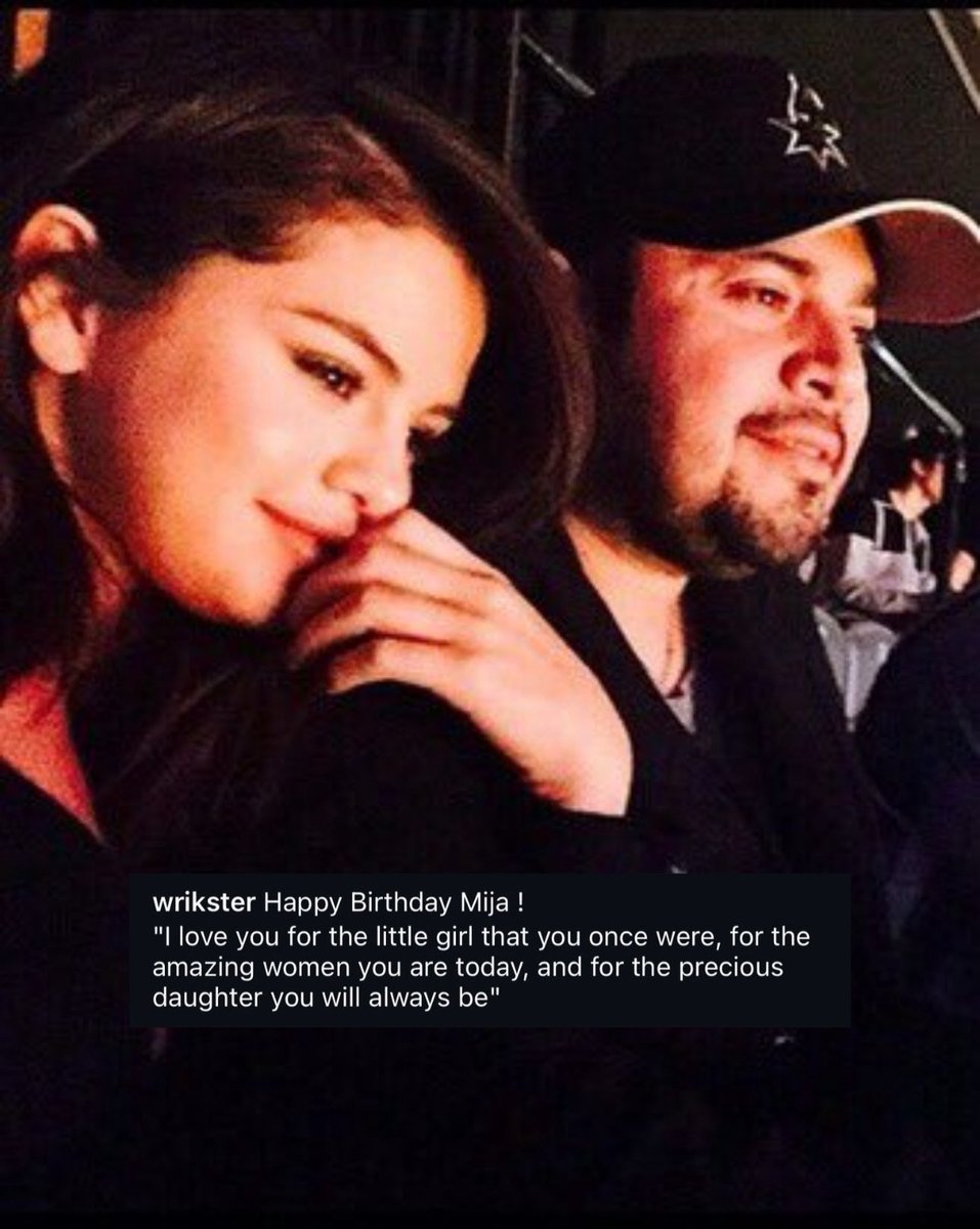 SGchartupdate's tweet photo. “Happy Birthday Mija ! I love you for the little girl that you once were, for the amazing women you are today, and for the precious daughter you will always be” 🥹

— Selena Gomez’s dad, Ricardo Gomez https://t.co/gVOHwkYfJ2