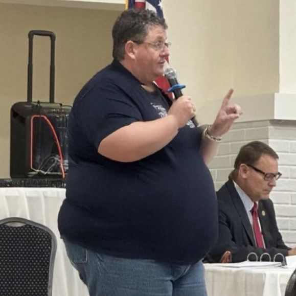GOP__Ls's tweet photo. 🚨 Republican Randy "the Hebrew Hammer" Fine calls for the annihilation of all Muslims. 

He currently weighs over 300 pounds, making him the fattest member of Congress. https://t.co/ksEaMRTdWB