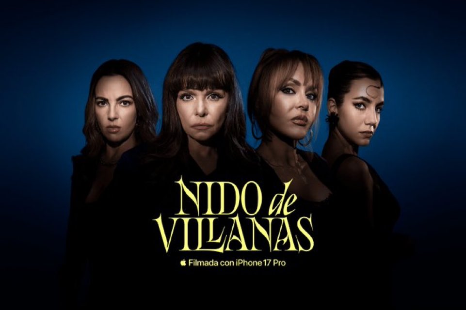 ElCotilleoSv's tweet photo. Apple TV lanza su primera micro-novela con la participación de @ItatiC @gabyspanic entre otras actrices. 
La historia lleva por título “ Nido de víllanas” 🐍 y fue grabada con iPhone 17 pro. https://t.co/uqkJqgSs5a