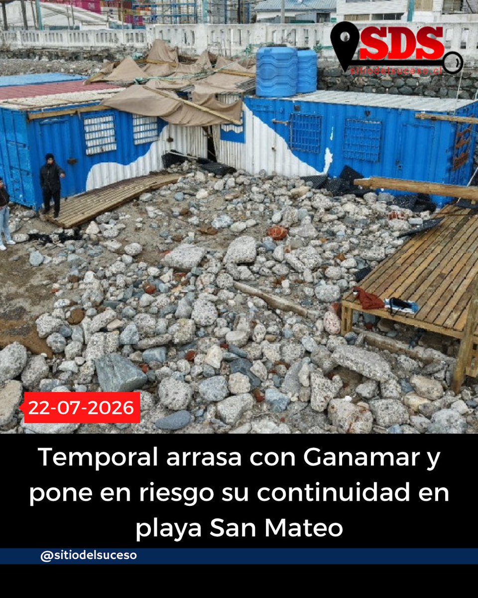 sitiodelsuceso's tweet photo. Temporal arrasa con Ganamar y pone en riesgo su continuidad en playa San Mateo

Detalles en ➡️  https://t.co/RkV0PrRnL3 https://t.co/IUtxRRQ7D6