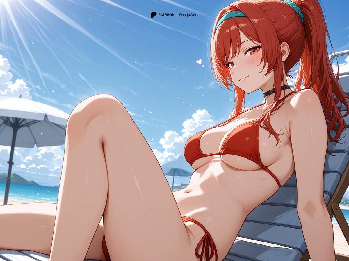 Freyja_Arts's tweet photo. Rapi | ラピ ❤️

"It seems you can’t take your eyes off my swimsuit… Is it to your liking, Commander?"
「水着から目を離せないようですね… 指揮官の気に召したでしょうか？」

SFWイラスト

#NIKKE #勝利の女神Nikke https://t.co/h6qJHIE6vf