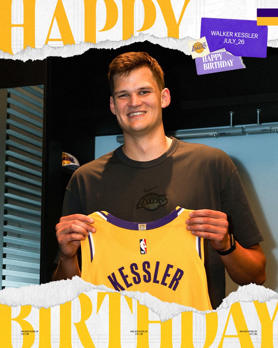 Lakers's tweet photo. Happy Birthday, Walker 😎 https://t.co/hHXcM3qT8M