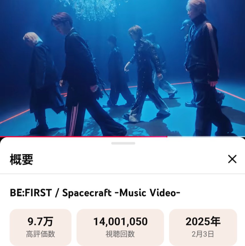 miffyurssan's tweet photo. BE:FIRST / Spacecraft -Music Video-
1400万回再生おめでとうございます❤️🔥
曲が始まった瞬間のゾクゾク感
映像も秀逸ですよね
ライブでもっと見たい聴きたい曲です
#BF_Spacecraft #BEFIRST
https://t.co/ra9Isoa3wz https://t.co/i3q0fXQ28z