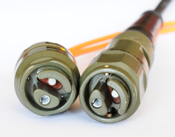 usgraphics's tweet photo. LEMO connectors are cool, but there are some really interesting and unusual connectors in the military like the hermaphroditic (left) and rotationally-symmetric-magnetic (right) connectors. The former is where there is no concept of socket/plug, it's completely genderless. The advantage is that you have single PN# and they can be easily daisy chained for extension. The latter has concentric pins, goes any-which-way like USB-C but rotationally invariant over 360 deg.