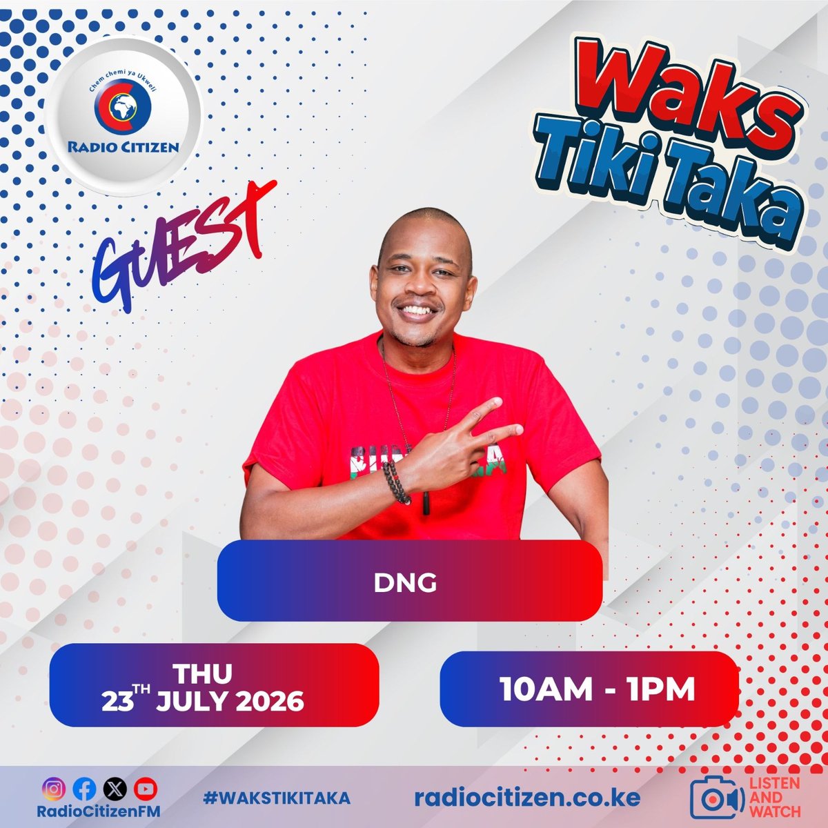 RadioCitizenFM's tweet photo. Mambo moto, vichekesho na mijadala isiyokosa msisimko. Uko tayari? 😎🎙️
#WaksTikiTaka
#RadioNumberOne https://t.co/JpfhcqqGrX