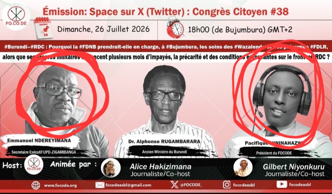 pacifiqueNdayi2's tweet photo. #focodeNininahazwe travaille avec l'un des fondateur du #cnddfdd, Emmanuel et #RwasaPalipehutu: il doit aumoins accepter qu'il est l'eux de ceux qu'il accuse d'etre du #cndd, mon chat! #fdlr a et travaile tjrs avec #dd comme #rwasa: de quelle ironnie criminelle il joue cette comedie? Pourqoui il n'a jamais parlé des tutsis #banyamulenge avant et après ce qu'ils ont subi de la part de #Rwasa et #fdlr? De la nausé jaillirait de tels hommes cameléon!!