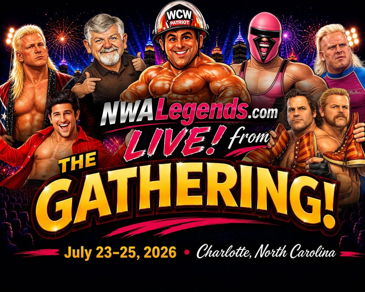 NWALegends's tweet photo. The Price Is Right this weekend at The Gathering! Guaranteed friendliest booth in #Charlotte! 

If you can’t be with us at the beautiful Hilton University Place, hop on https://t.co/ge4tszLGyh and watch our livestream, buy some cool photos and rasslin’ swag, watch your items being signed as it happens, and then we’ll ship them to you FREE within the continental United States! How cool is that?

Super stoked to have my friend Brandon Tolle hosting each day’s events as we livestream from 10 am-4 pm ET Thursday-Saturday at https://t.co/ge4tszLGyh!

Come see us! ❤️

#ThePriceIsRight #FanFriendly