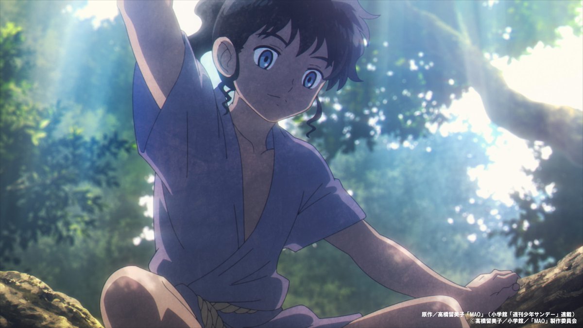 MAOanimation's tweet photo. ⬟━━━━━━━━━━━⬟
       TVアニメ『MAO』
 あらすじ&先行カット公開
⬟━━━━━━━━━━━⬟

⬟第17話「マオグイ」⬟
白眉との戦闘で消耗し、眠り続ける摩緒。摩緒の診療所には治療を求める妖たちが次々に訪れ、菜花、乙弥、百火が奮闘する。現代に戻った菜花は白羽とともに、陰陽道と猫の関係を調べ始める。

＃アニメMAO 第17話
7月25日(土)23時45分～NHK総合にて放送開始
※放送は変更となる場合がございます。

🔗https://t.co/11hEOM0Gxe