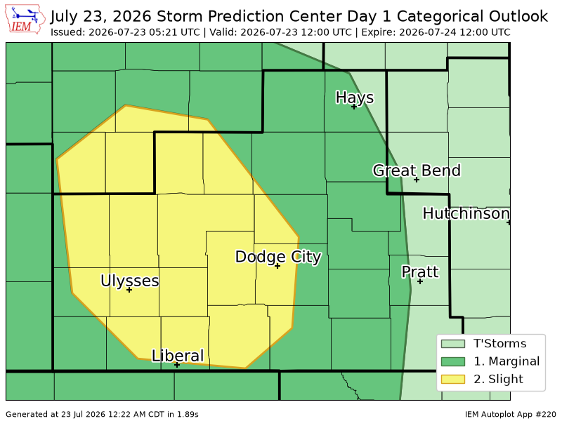 iembot_ddc's tweet photo. #SPC issues Day 1 Slight Convective Risk at Jul 23, 5:21z for DDC https://t.co/CAexnf361v https://t.co/QJaUGRzbK2