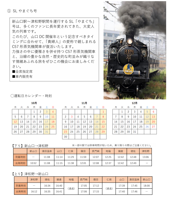 Michinoku_350's tweet photo. 山口DC観光列車運行
https://t.co/6pUzv7zwT7
SLやまぐちはC57 1復帰
〇〇のはなし81・82号設定
新山口~岩国ではなあかり
WEST EXPRESS 銀河は京都~下関で夜行運転 https://t.co/N2buMjiIII