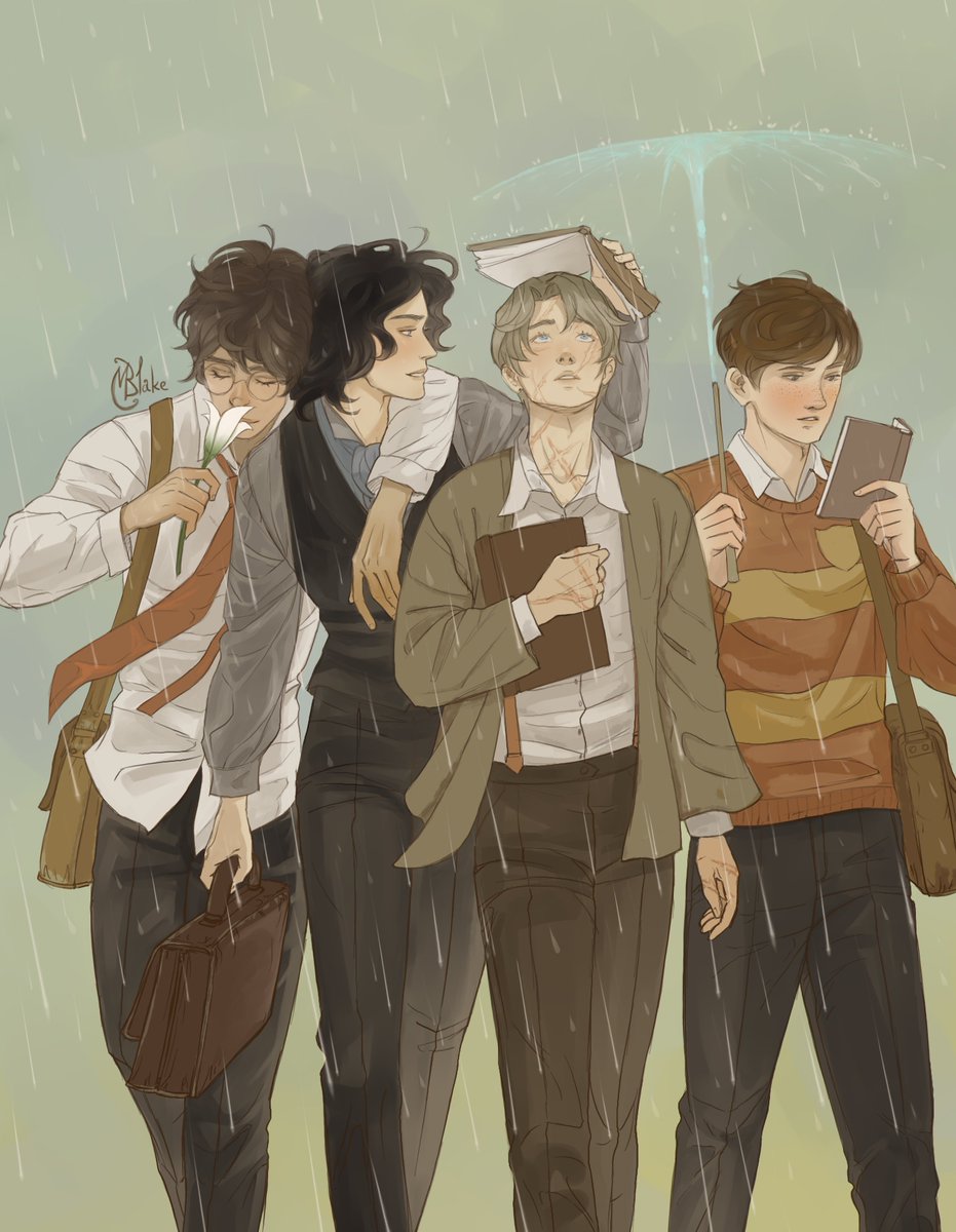MBlakeArt's tweet photo. A gentle summer rain brings with it memories of times gone by
#harrypotter #marauders #fanartㅤ https://t.co/flhD1ft5i2