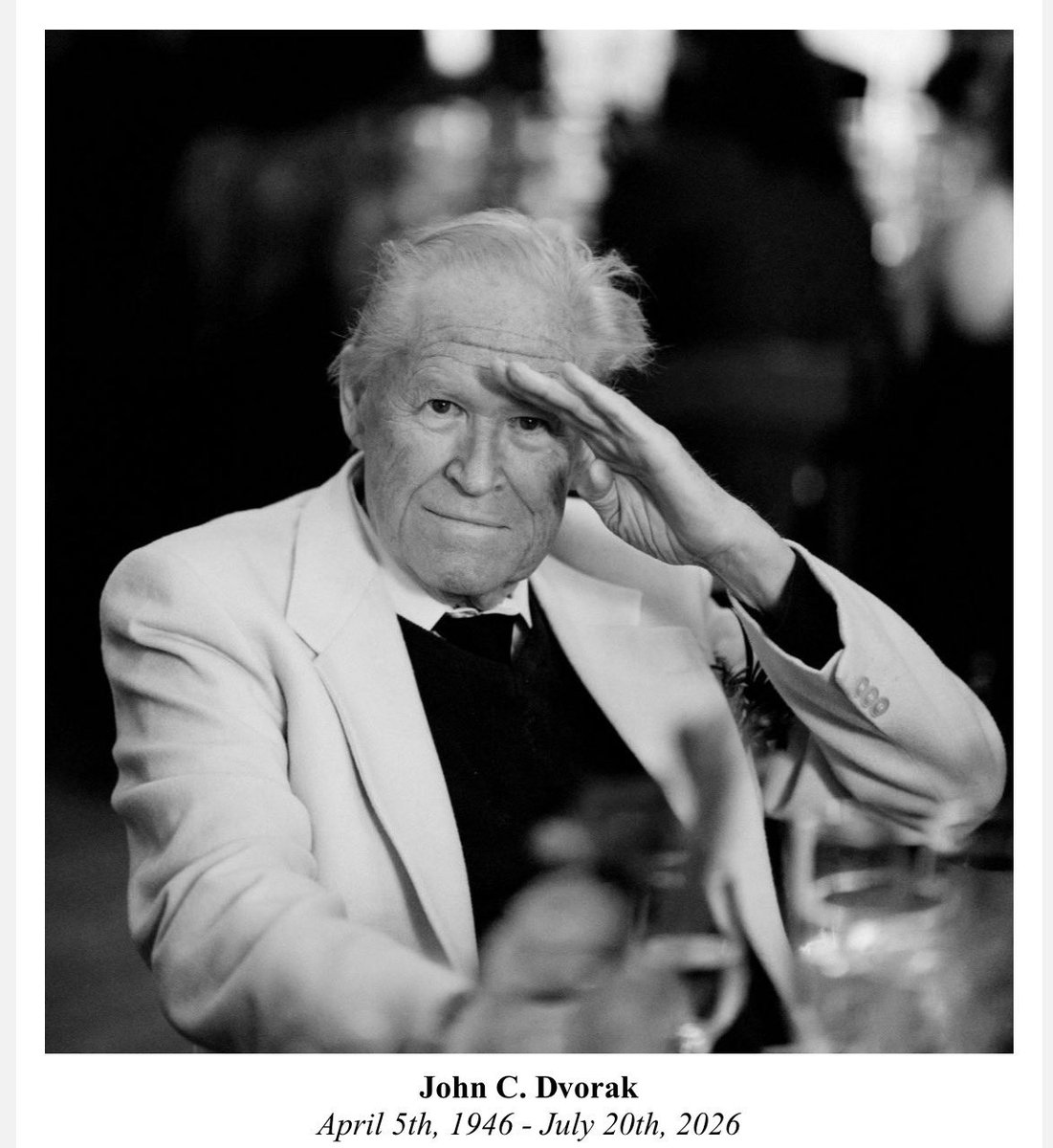 arcanecode's tweet photo. Not sure how many of you younger folk remember John C. Dvorak, he was a legend in the PC world esp in the early days. Wrote for just about every computer magazine and hosted many podcasts.

I recall every time I got a new issue of PC Magazine, 1st thing I did was read his article https://t.co/GVaktmrIEa