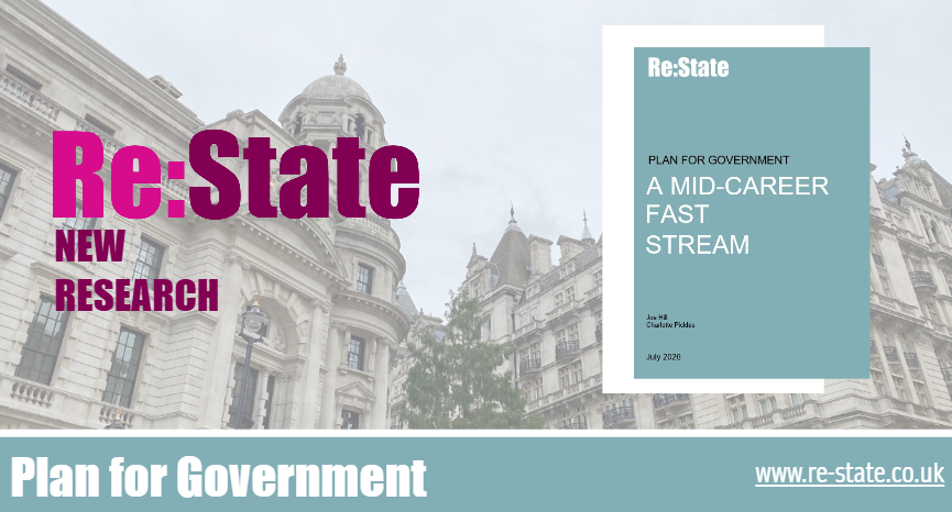restate_thinks's tweet photo. 🚨New report: A Mid-Career Fast Stream.

Today we publish a detailed guide for the Government on how to create a new Mid-Career Fast Stream so that exceptionally talented people from outside the civil service have a dedicated route to apply. 

https://t.co/Y7z8WIjRKA https://t.co/o9zVr79ouN