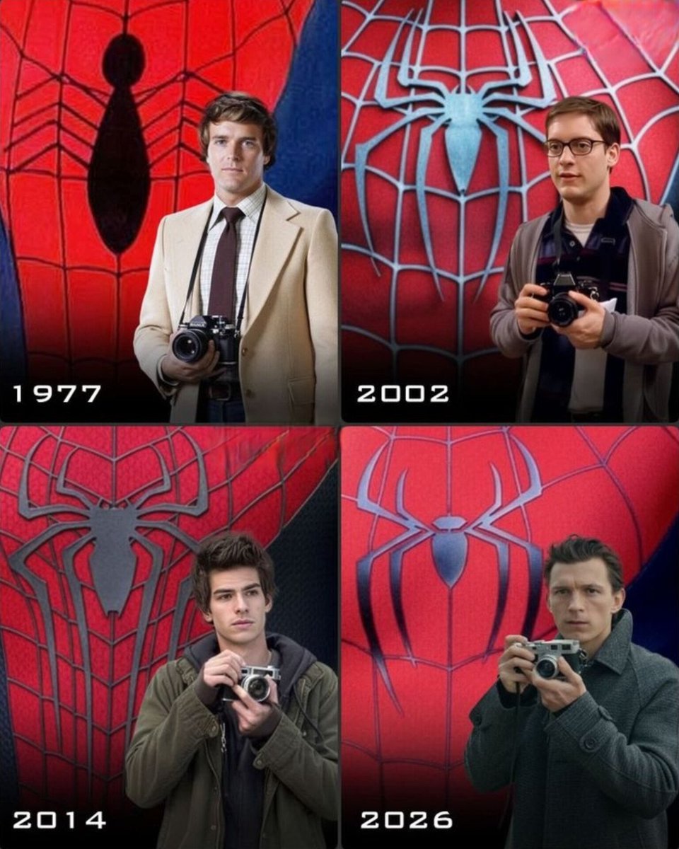 Crispyycornetto's tweet photo. Hey @grok Remove the worst Peter Parker from these four !! https://t.co/ipIEy6nAOV