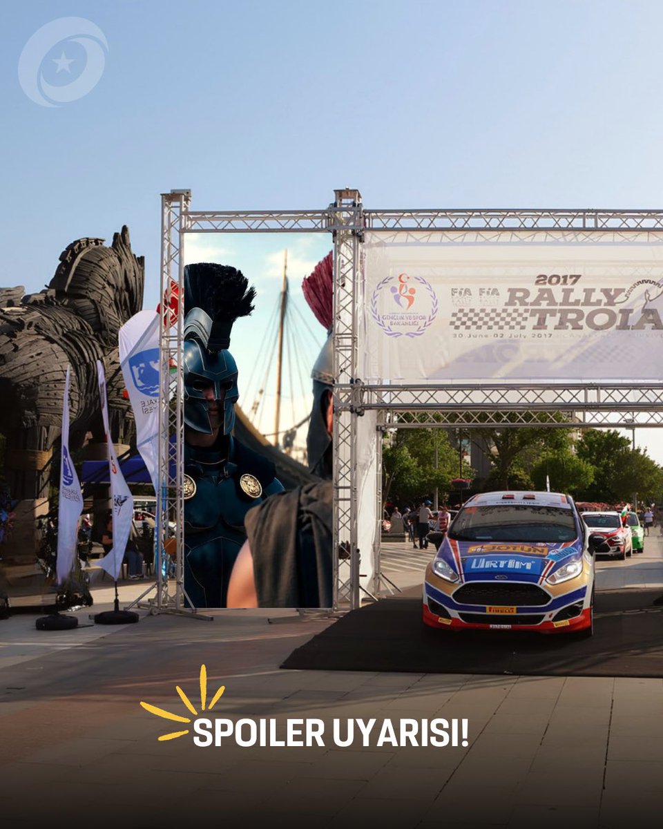 TOSFED's tweet photo. Bu kez atın içinden ralli aracı çıkıyor 😉
#odyssey #truva https://t.co/5d2uwRkYko