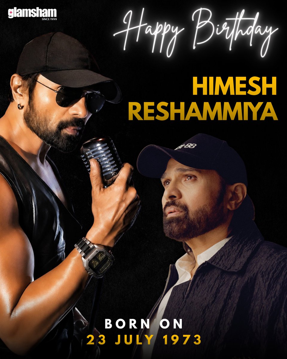 glamsham's tweet photo. Happy Birthday, Himesh Reshammiya! 🎙️

From redefining Bollywood music with unforgettable chartbusters like Aashiq Banaya Aapne, Tera Suroor, Jhalak Dikhla Jaa, and Tere Naam to establishing himself as a composer, playback singer, lyricist, producer, and actor, Himesh Reshammiya has left an enduring mark on Indian cinema. Born on 23 July 1973, he continues to entertain audiences with his distinctive voice and timeless melodies. Wishing him good health, happiness, and many more years of musical excellence. 

Team Glamsham wishes Himesh Reshammiya a very Happy Birthday! ❤️

#HimeshReshammiya #HappyBirthdayHimesh #BollywoodMusic #IndianCinema #Glamsham