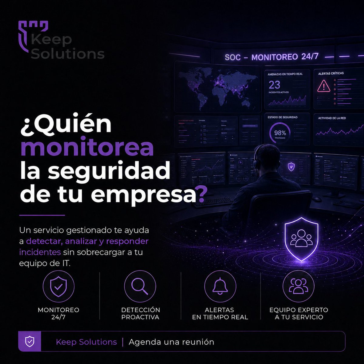 KeepSolutionsG's tweet photo. ✍️🔒 𝐂𝐮𝐚𝐧𝐝𝐨 𝐜𝐨𝐧𝐭𝐫𝐚𝐭𝐚𝐫 𝐮𝐧 𝐬𝐞𝐫𝐯𝐢𝐜𝐢𝐨 𝐝𝐞 𝐜𝐢𝐛𝐞𝐫𝐬𝐞𝐠𝐮𝐫𝐢𝐝𝐚𝐝 𝐠𝐞𝐬𝐭𝐢𝐨𝐧𝐚𝐝𝐚.

Muchas empresas cuentan con AV, FW y herramientas de respaldo, pero no disponen de un equipo que supervise continuamente lo que ocurre en su infraestructura. https://t.co/rKun3KwSwF
