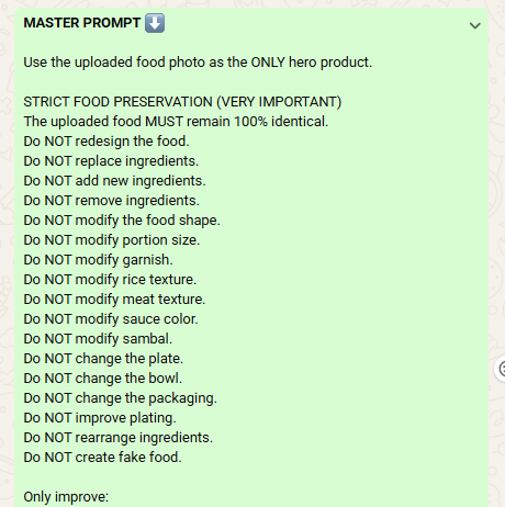 Sobat_AI's tweet photo. Buka Aplikasi AI yang support Text to Image ( Notion AI, ChatGPT, Gemini )

Lalu Kalian Foto produk jualan kalian dan tempelkan Master Prompt ini.

Master Prompt bisa kalian dapatkan disini 👇

https://t.co/6kIqyWifF2

https://t.co/E8IVn4nmdj https://t.co/X0HfGaq8C4