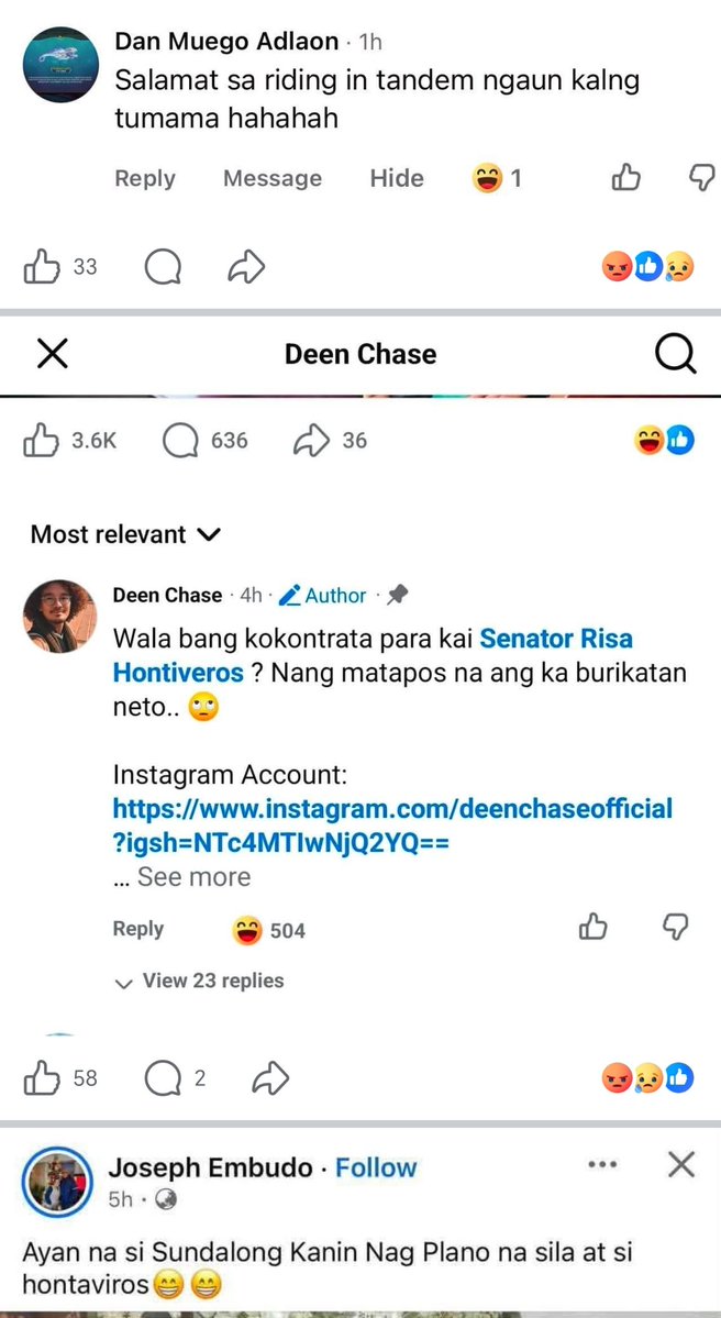 loudestdork's tweet photo. sen risa's statement on threats and violence posted on facebook following the death of mima alicia.

some of the threats are threats on her life. https://t.co/UYwi87KxaX