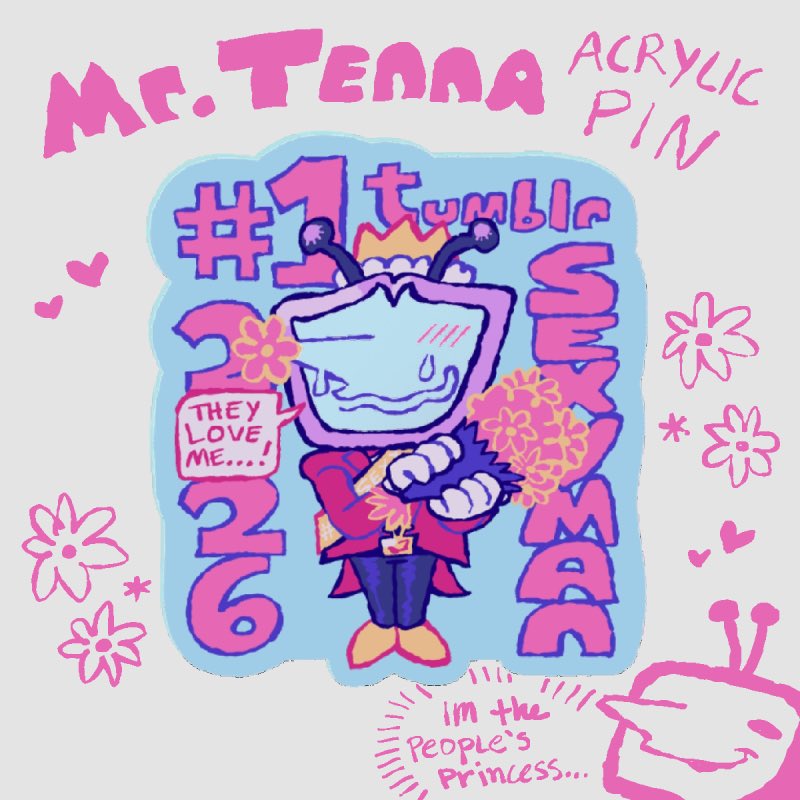 d1rtbug's tweet photo. TENNA SEXYMAN… COMMEMORATIVE ACRYLIC PIN!!! with a rainbow face!!! and star backing… and cute pose……. https://t.co/IQiYbyowCJ https://t.co/btjAmEkxSC