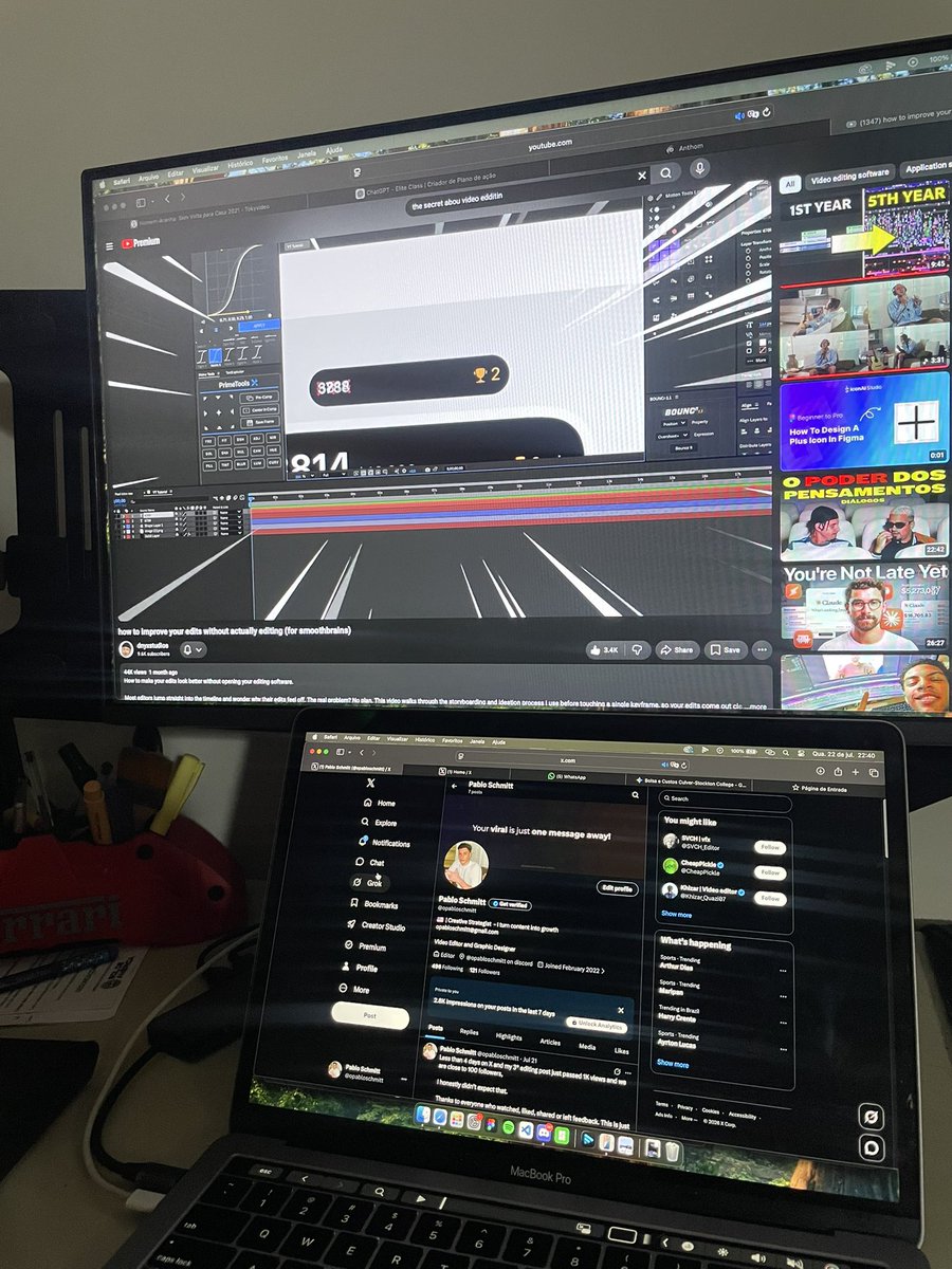 opabloschmitt's tweet photo. I pass my whole day editing videos, and when I want to relax, what do I do?
I watch videos about editing, is it only me? hahaha https://t.co/bjEj0cHtep