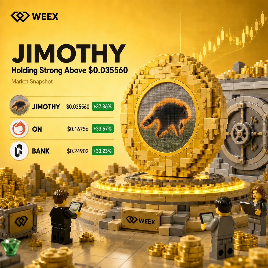 WEEX_Official's tweet photo. Who leads next? Comment your pick 

$JIMOTHY   $0.035560    +37.36%
$ON   $0.16756  +33.57%
$BANK  $0.24902  +33.23%

Register On WEEX: https://t.co/04yBNU1nkV https://t.co/GvrbyRlp6L