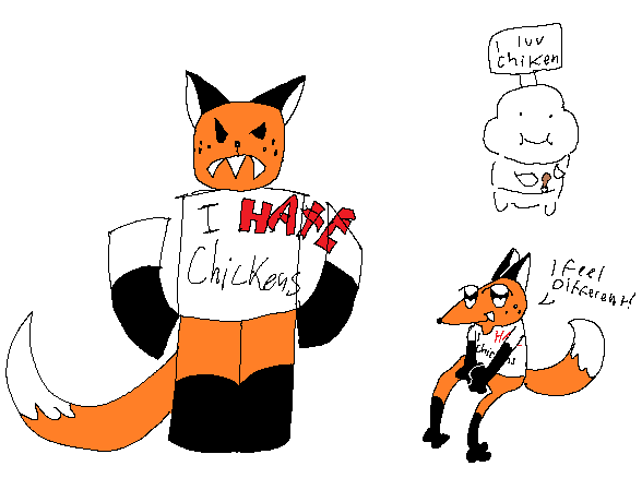 Roxyzfox's tweet photo. @TheAxolotlSun I made this little guy that could fit, they HATE chickens... so they EAT THEM! (ignore guy in top right corner.) https://t.co/2CmBa5c2uL