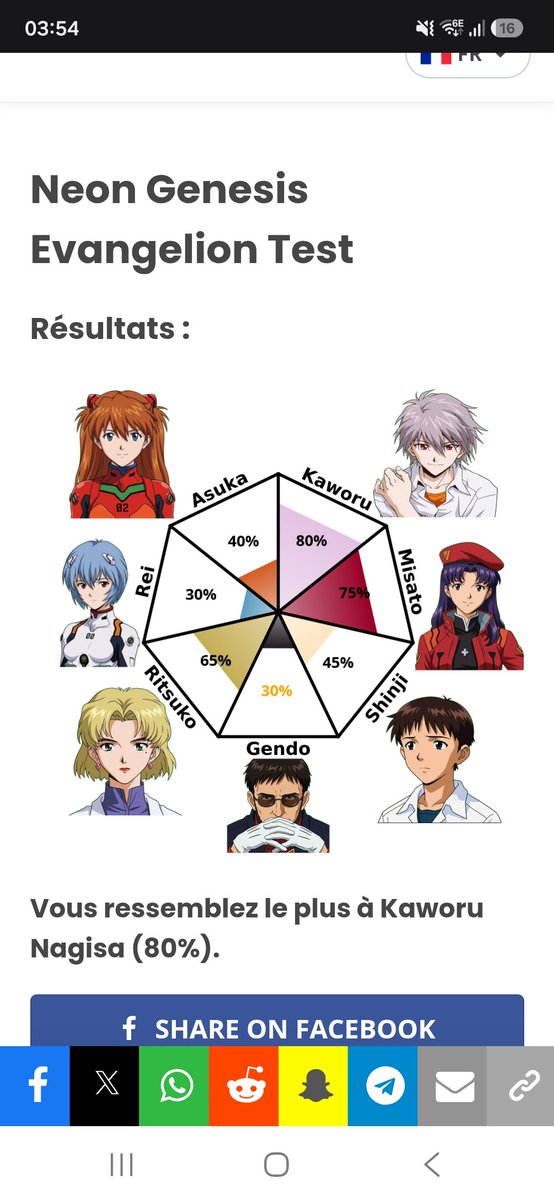 hurletemps_'s tweet photo. @Lyhannya Le résultat de ton test est assez étonnant. 
Voilà le mien, je ne suis pas surpris pour Misato, mais un peu plus pour Kaworu https://t.co/8oY17s8zHV