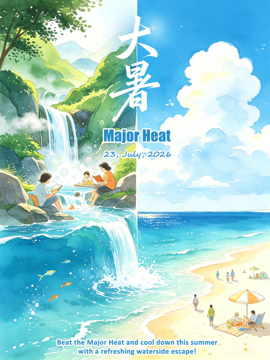 VisitQuanzhou's tweet photo. As Major Heat arrives, summer reaches its peak. Seek comfort beside sparkling streams and shorelines. Quanzhou can be your ideal destination to escape the heat and refresh your summer days.🌞🌊
#majorheat #beattheheat #waterside #chinatravel #summergetaway #二十四节气 #大暑 https://t.co/WLMDpPyc0y