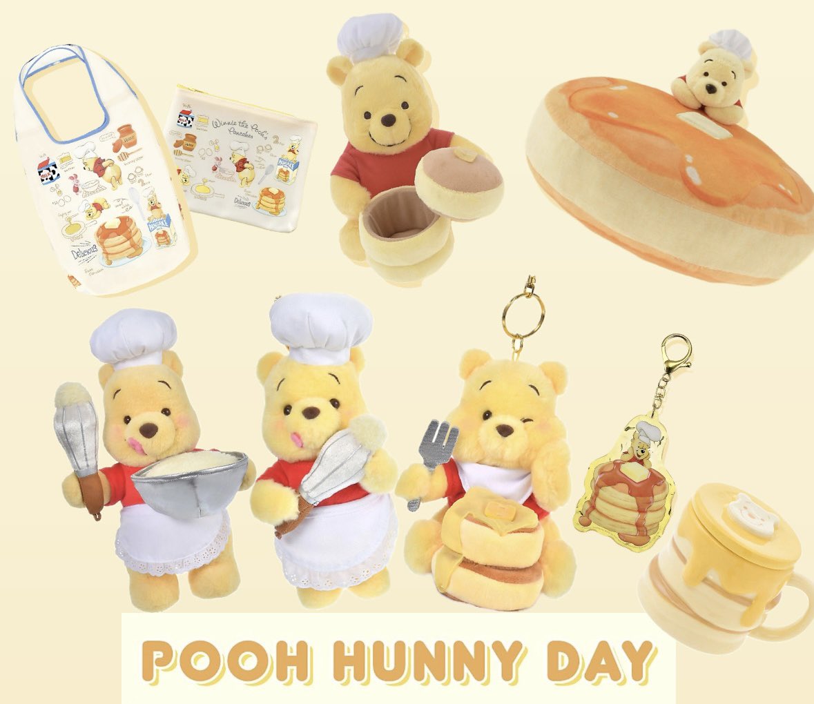 tdr_doria's tweet photo. 【ディズニーストア】
8月3日の『はちみつの日』を満喫できる、コック帽を被ってパンケーキを作る姿が愛らしいプーさんのコレクションが2026年8月より発売されます🍯🐝⋆゜

https://t.co/CyRcTHU3tA
#ディズニーストア #Disney https://t.co/cyiAkJJkvQ