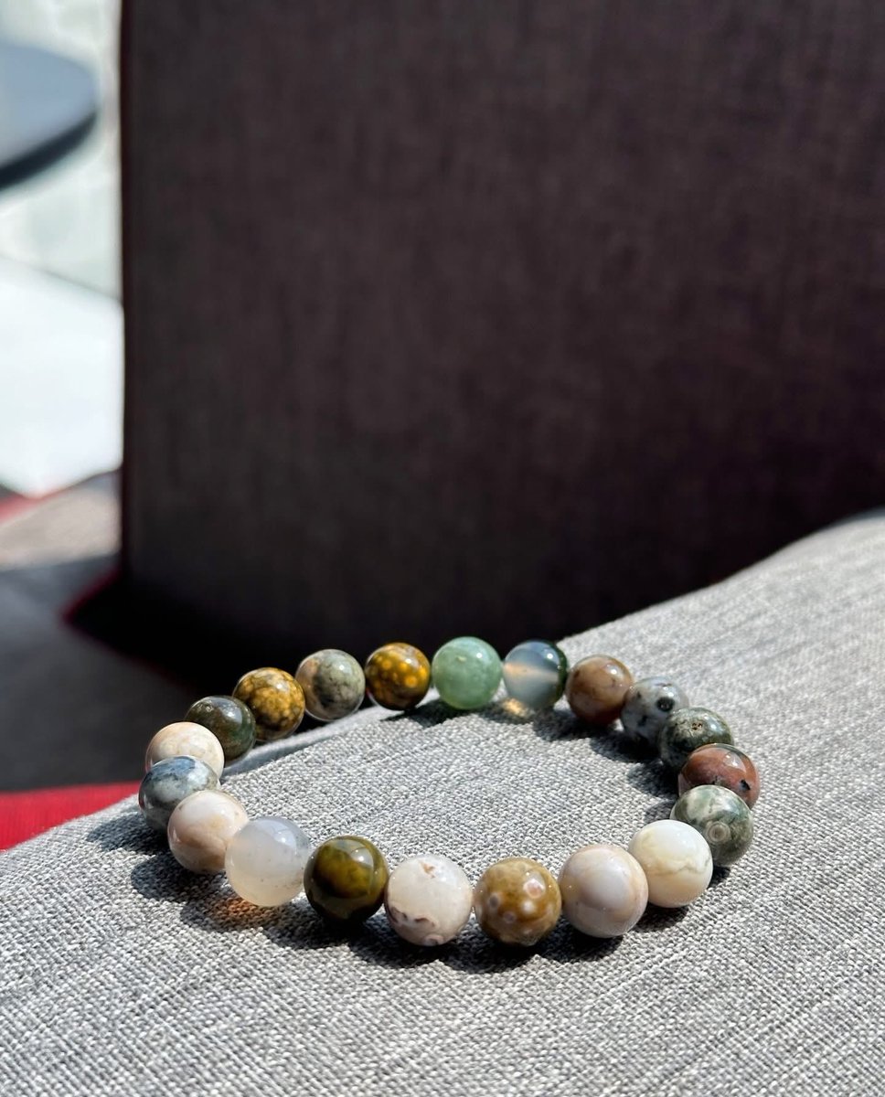 Tippy_MaLik's tweet photo. 🌊 คิดถึงทะเล ต้องน้องเส้นนี้เลย… Ocean Jasper จาก Madagascar 🐚

#โอเชี่ยนแจสเปอร์ #ควอตซ์ #oceanjasper #jasper #crystalbracelet 

✨ หากกำลังมองหาหินชนิดไหน หรือสนใจชิ้นไหนเป็นพิเศษ ทักมาสอบถามได้เลยนะคะ ✨ https://t.co/ZAAh9hQ4FH