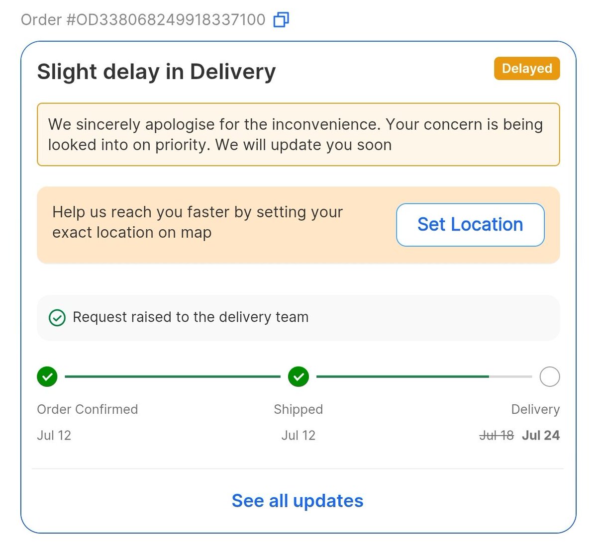 techwithankit21's tweet photo. Day 8. Date changed again.

@Flipkart, another day, another delay. Same scripted replies, zero resolution.

@FlipkartSupport @_Kalyan_K

#BoycottFlipkart #DeliveryDelay #FalsePromises https://t.co/hebnUmnyFY
