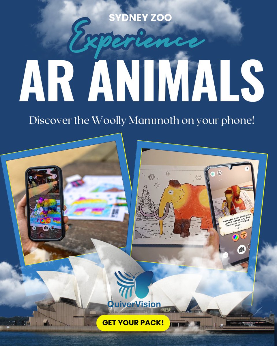 quivervision's tweet photo. 🦣Woolly Mammoths are BACK!

We teamed up with Sydney Zoo for their Creatures of the Ice Age exhibition. Color, scan, and watch a prehistoric giant rise off the page in 3D AR! 🎨📱

Visit @SydneyZoo or grab the template on our site👇

#EdTech #SydneyZoo #ARColoring #STEMEducation https://t.co/flWSkTeOcM