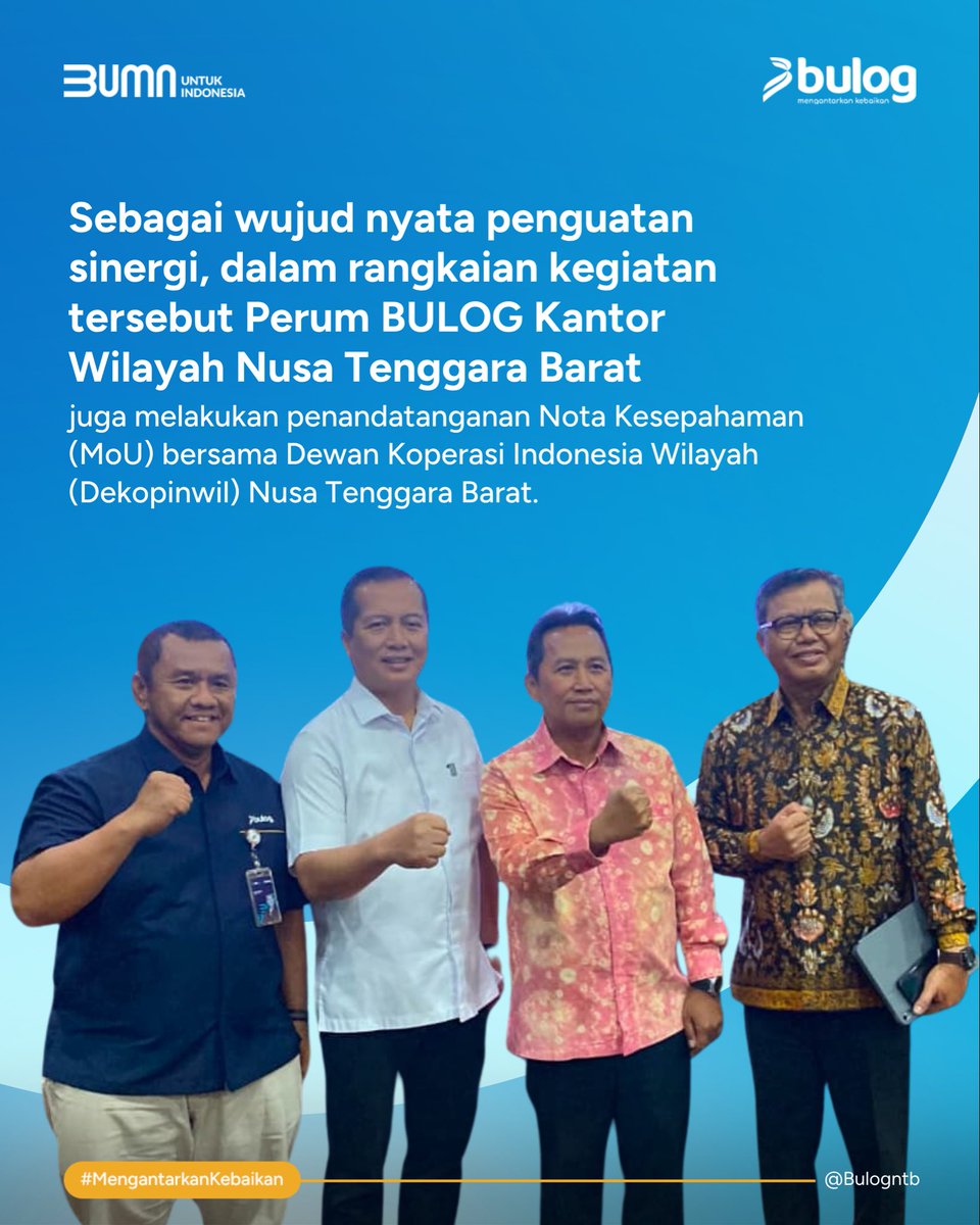 bulog_ntb's tweet photo. Pemimpin Wilayah Perum BULOG Kanwil NTB menjadi pembicara pada kegiatan Bincang Bisnis Koperasi bertema “Membangun Ekosistem Koperasi Modern dengan Sinergitas Multi-Stakeholder di NTB.” https://t.co/6kK3XB4Dja
