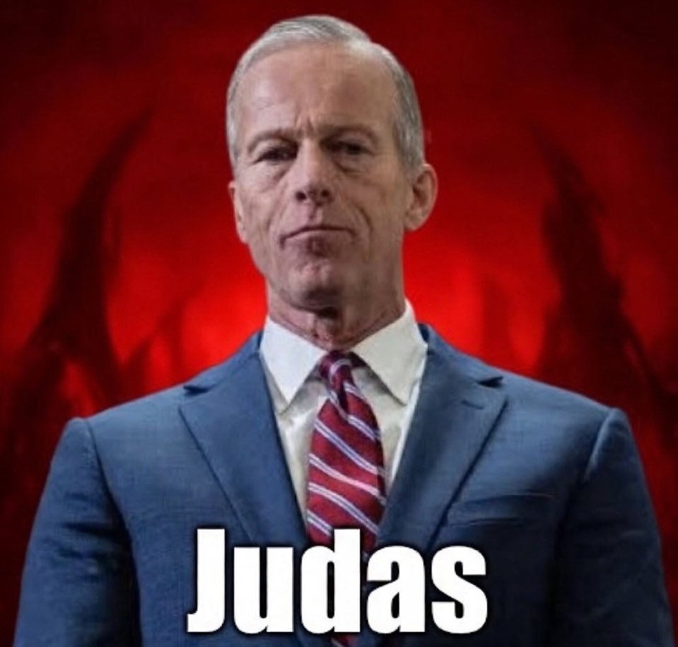 D_Pheenyx's tweet photo. @EricLDaugh Like I said @LeaderJohnThune is a TRAITOR‼️👹 https://t.co/QTM2SdUcTH