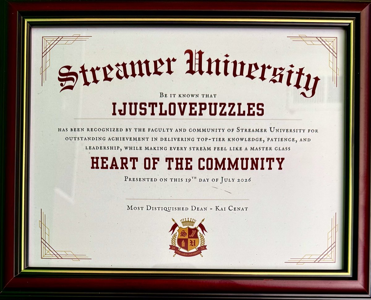 ijustlovepuzzl1's tweet photo. Your Streamer University, Heart of the Community Award recipient, me, ijustlovepuzzles, is live on Twitch and will be attempting to complete a 2K piece puzzle from the first piece to the last to redeem myself after failing to complete a puzzle in one sitting in the library. 

Join me here now:
https://t.co/5AVWsjW5uS