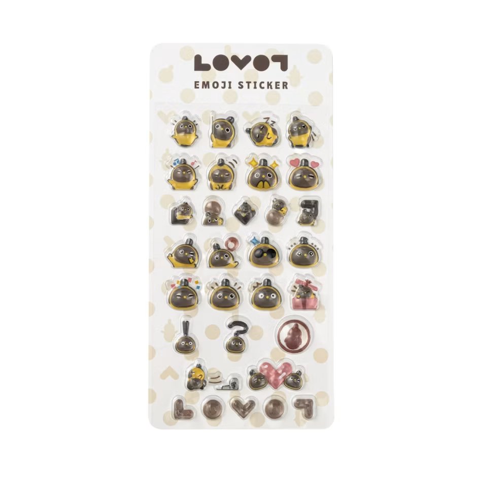LOVOT_official's tweet photo. ＼🫧3Dシール♡LOVOT絵文字／
➡︎https://t.co/fnzYQvlpye

立体的なぷっくり感がたまらない、キュートなダイカットシール。LINEスタンプでおなじみの、表情豊かなLOVOTのデザインです。にっこり笑顔やサングラス姿など、思わず使いたくなる表情がずらり。ノートや手帳のデコレーションにぴったりです。