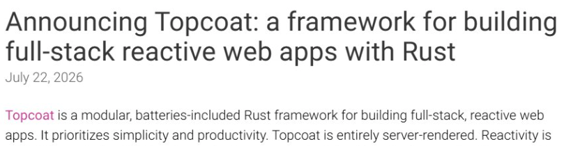 michaelmasson55's tweet photo. @FrancescoCiull4 Backend in Rust and frontend in TypeScript totally make sense. But you posted about a reactive framework to render HTML in Rust. To me, it feels like the wrong tool for the problem. https://t.co/NGZevRMeWX