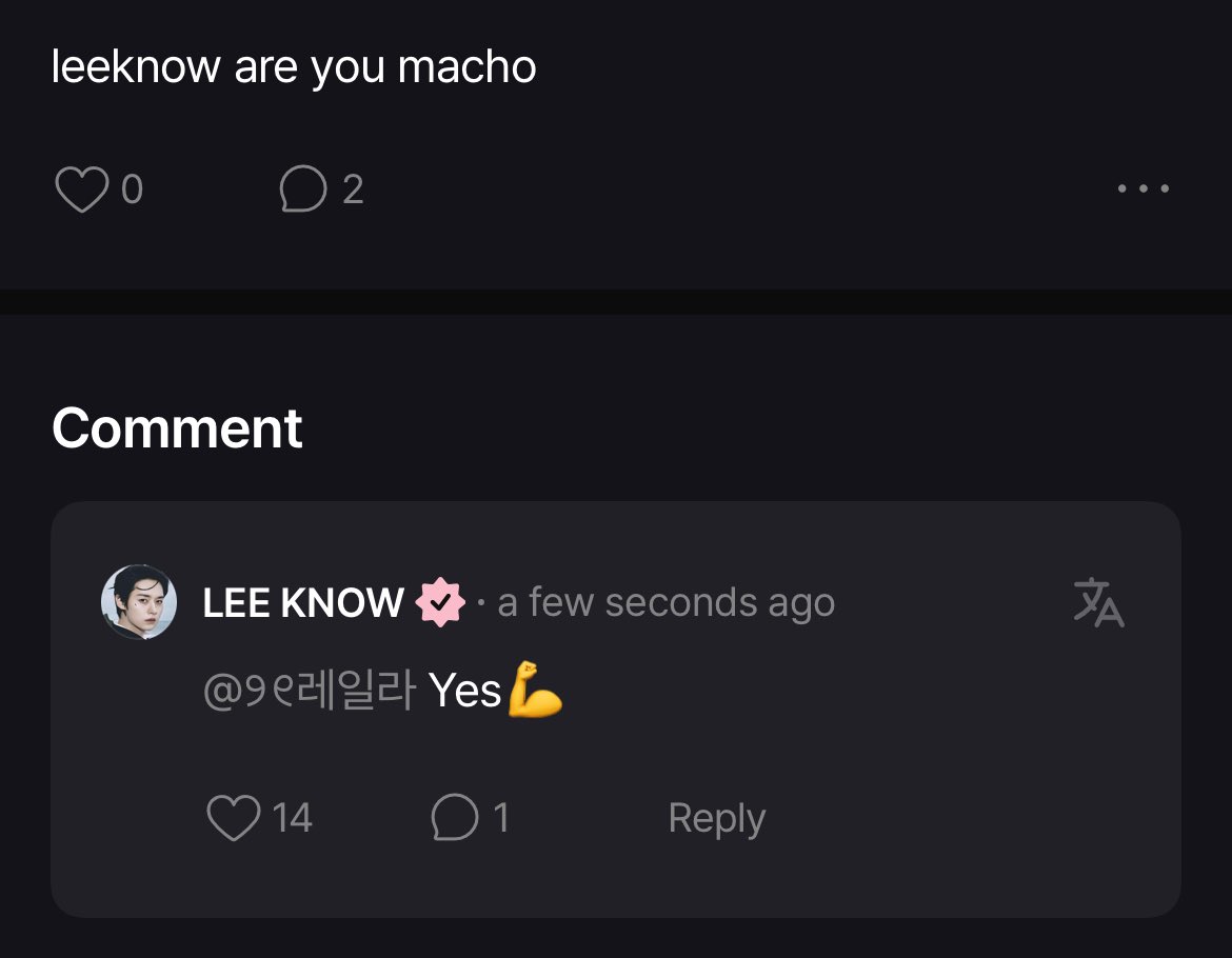 hanmingg's tweet photo. 👤 leeknow are you macho

🐱 Yes💪 https://t.co/FS3NHJ2iQD