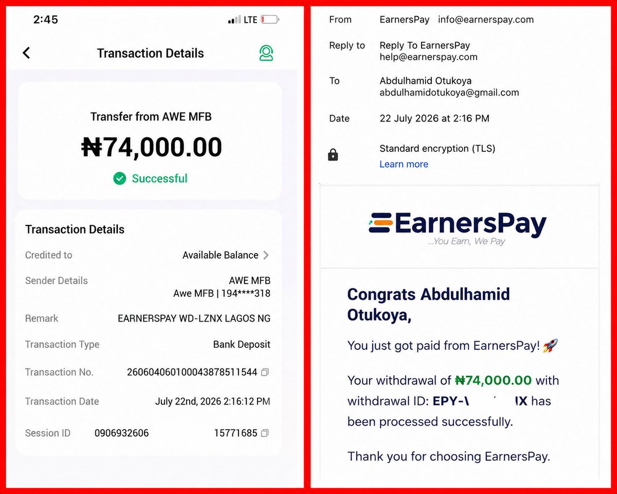 KombeePromise's tweet photo. Another testimonial worth sharing! 🙏🎉
Every result has a story behind it.
Behind every payment proof is time spent learning, practicing, making mistakes, improving, and staying consistent.
Affiliate marketing is the best 
DM(08149568683) for info. https://t.co/cukYEhjg04
