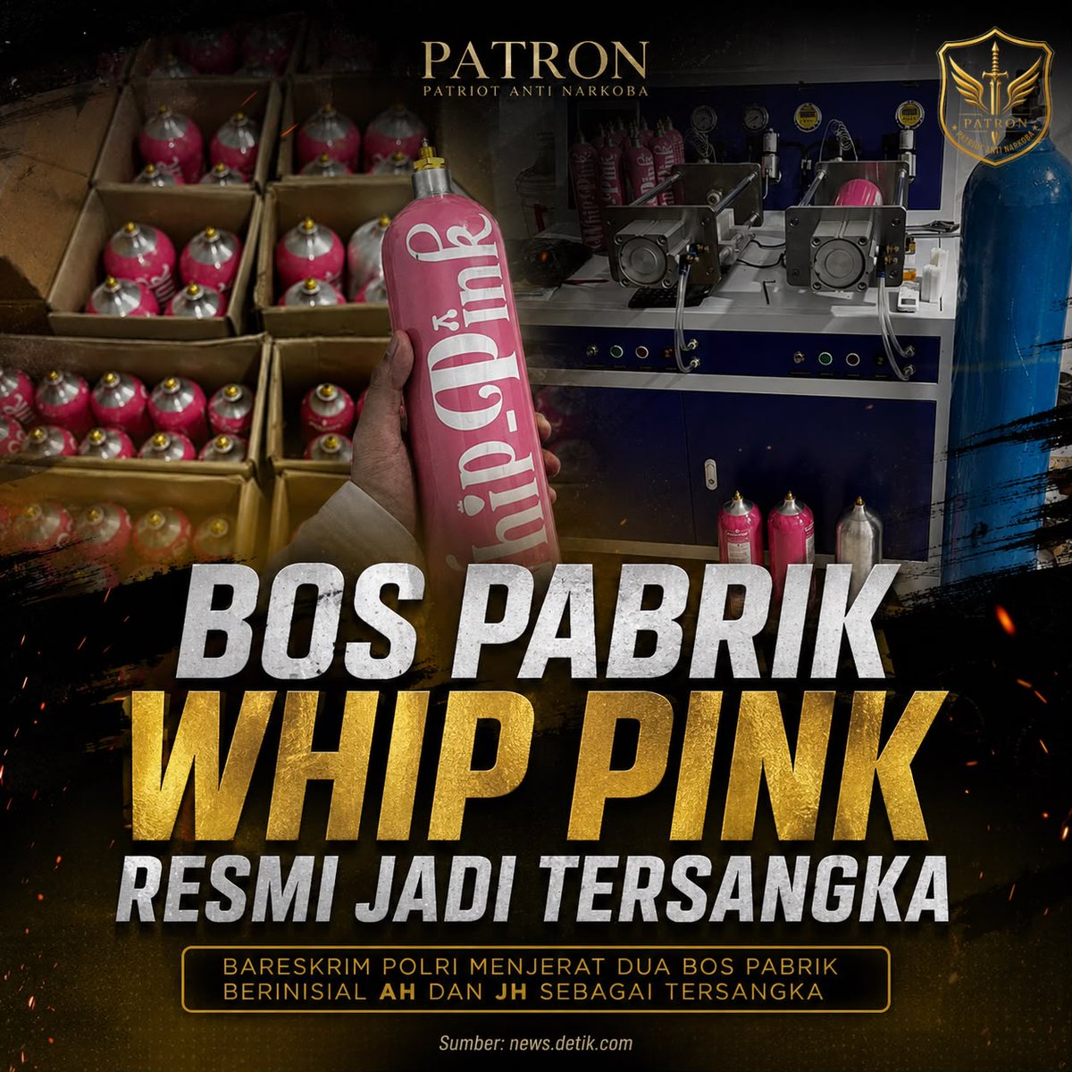 udarasiang's tweet photo. Kasus Whip Pink belum berhenti. Penyidik terus mendalami perkara dengan menetapkan dua tersangka baru sebagai bagian dari pengembangan kasus. #PATRON #PatriotAntiNarkoba #DittipidNarkoba #BareskrimPolri #WhipPink https://t.co/6t3pB0vp5I