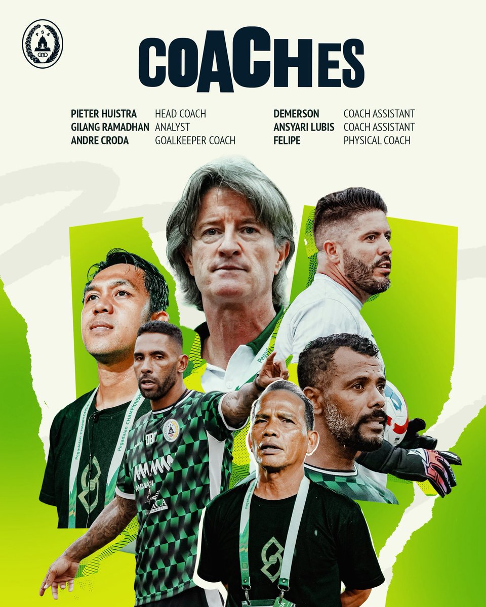 PSSleman's tweet photo. Our 𝗖𝗼𝗮𝗰𝗵𝗶𝗻𝗴 𝗦𝘁𝗮𝗳𝗳 for the 2026/27 Season.

Inilah jajaran staf pelatih yang akan membantu Coach Pieter untuk membawa PSS Sleman terbang lebih tinggi.

#PSS #COSE https://t.co/hiQ9EdhKBX