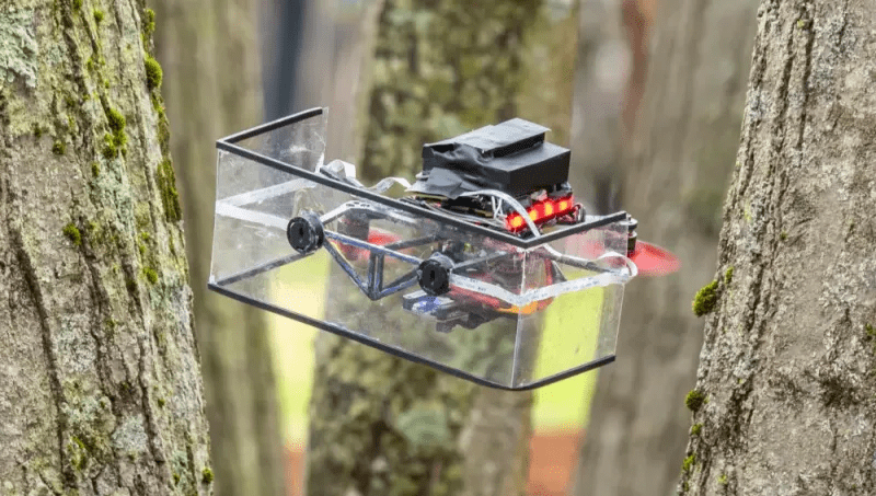 dfrobotcn's tweet photo. Bat-inspired obstacle avoidance for drones — @WPI researchers led by @nitinjsanket built a dual ultrasonic sonar array that navigates through smoke, snow, and forests where camera vision fails.

A shield blocks propeller noise, neural net separates echoes from background. All hardware and code open source on GitHub.

🦇For more details: https://t.co/9wQ05FDxbU

#Drones #OpenSource
