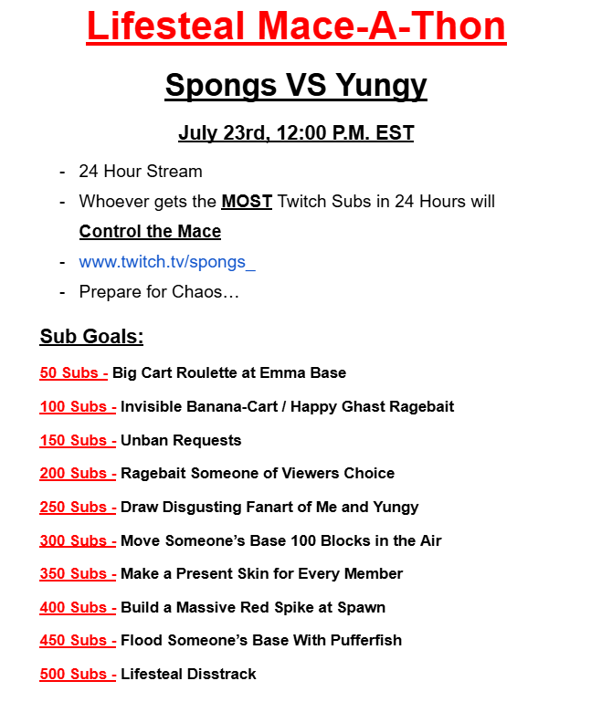 Spongs_'s tweet photo. TOMORROW I WILL WIN LIFESTEALS MACE https://t.co/aMGarxMlyJ