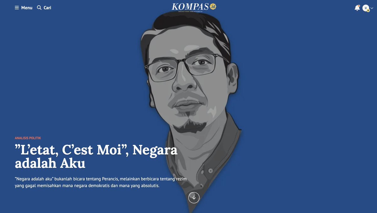 dosenhukumnotes's tweet photo. mari awali hari dengan bacaan yang bergizi.

pagi ini saya membaca artikel bernas dari Prof. Zainal Arifin Mochtar (@zainalamochtar) di Kompas, berjudul ”L’etat, C’est Moi”, Negara adalah Aku.

salah satu hook yang menarik dari artikel tersebut, bukan pada perdebatan apakah Louis XIV benar-benar pernah mengucapkan “negara adalah aku”, melainkan pada bagaimana kalimat itu dipakai untuk membaca gejala kekuasaan modern.

kini, rasanya, masalah berakar pada cara berpikir yang menempatkan penguasa sebagai pusat dari segala ukuran negara. Dan berikut ringkasan singkatnya:

1. sindrom “negara adalah aku” muncul ketika kepentingan penguasa dianggap identik dengan kepentingan negara.

2. dalam alur berfikir ini, kritik terhadap pejabat mudah diterjemahkan sebagai serangan terhadap institusi, bahkan terhadap agenda yang sedang dijalankan negara.

3. akibatnya, batas antara membela lembaga dan melindungi individu menjadi semakin tipis.

4. kritik, pengawasan, dan pertanyaan publik tidak lagi diperlakukan sebagai mekanisme koreksi, tetapi sebagai bentuk permusuhan.

5. demokrasi kemudian berisiko bergeser dari sistem yang berbasis akuntabilitas menjadi sistem yang merasa cukup memperoleh legitimasi dari kemenangan elektoral.

6. padahal, negara hukum demokratis justru dibangun di atas prinsip bahwa tidak ada kekuasaan yang terlalu suci untuk dipertanyakan.

***
jika setiap kritik kepada pejabat selalu dibaca sebagai kritik kepada negara, maka yang sebenarnya sedang dipertahankan, apakah: 

1. kewibawaan institusi negara; atau 
2. justru posisi orang yang sedang memegang kekuasaan? 🤔

artikel selengkapnya: https://t.co/pP7lBbdvb0