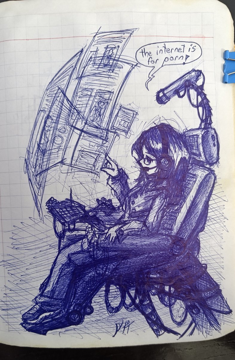 ElquijoteART's tweet photo. Dibujo que hice cuando estaba estudiando en la Prepa... En ese entonces jamás imaginé vivir de la ilustración. https://t.co/jP9qF9P8WI